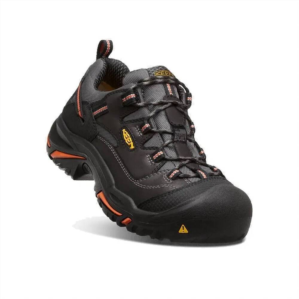 NEW KEEN men's braddock steel toe work shoe in black/bossa nova